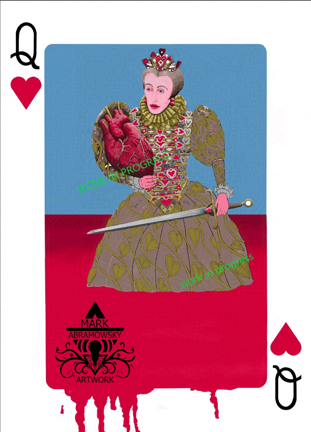 Queen of Hearts Work in Progress Image 2